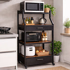 Organizador de Cocina Multifuncional de 5 Niveles en Acero Inoxidable y Madera con Kit de Utensilios de REGALO